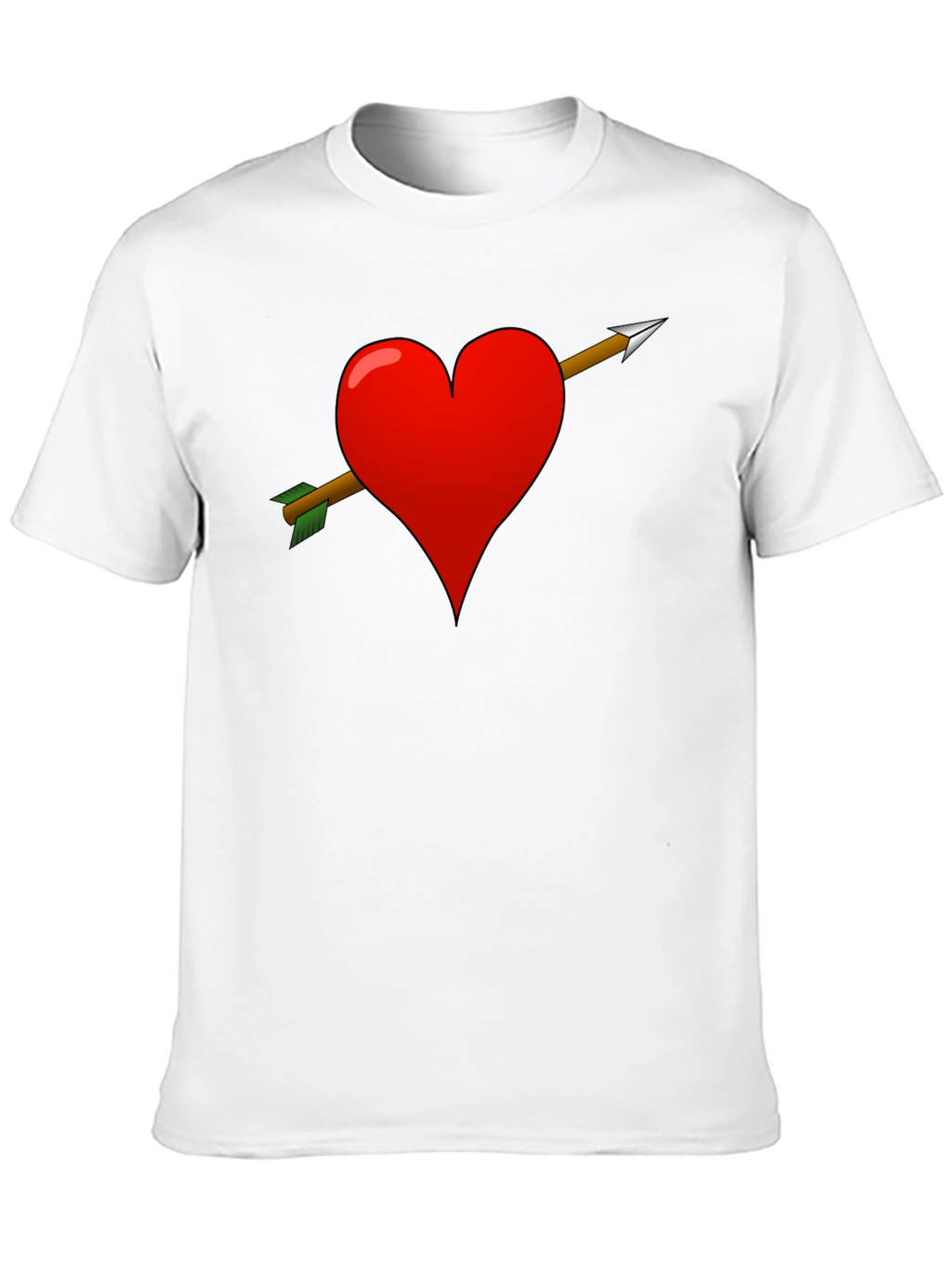 Heart Arrow Graphic T-Shirt - Black Valentines Gift Idea