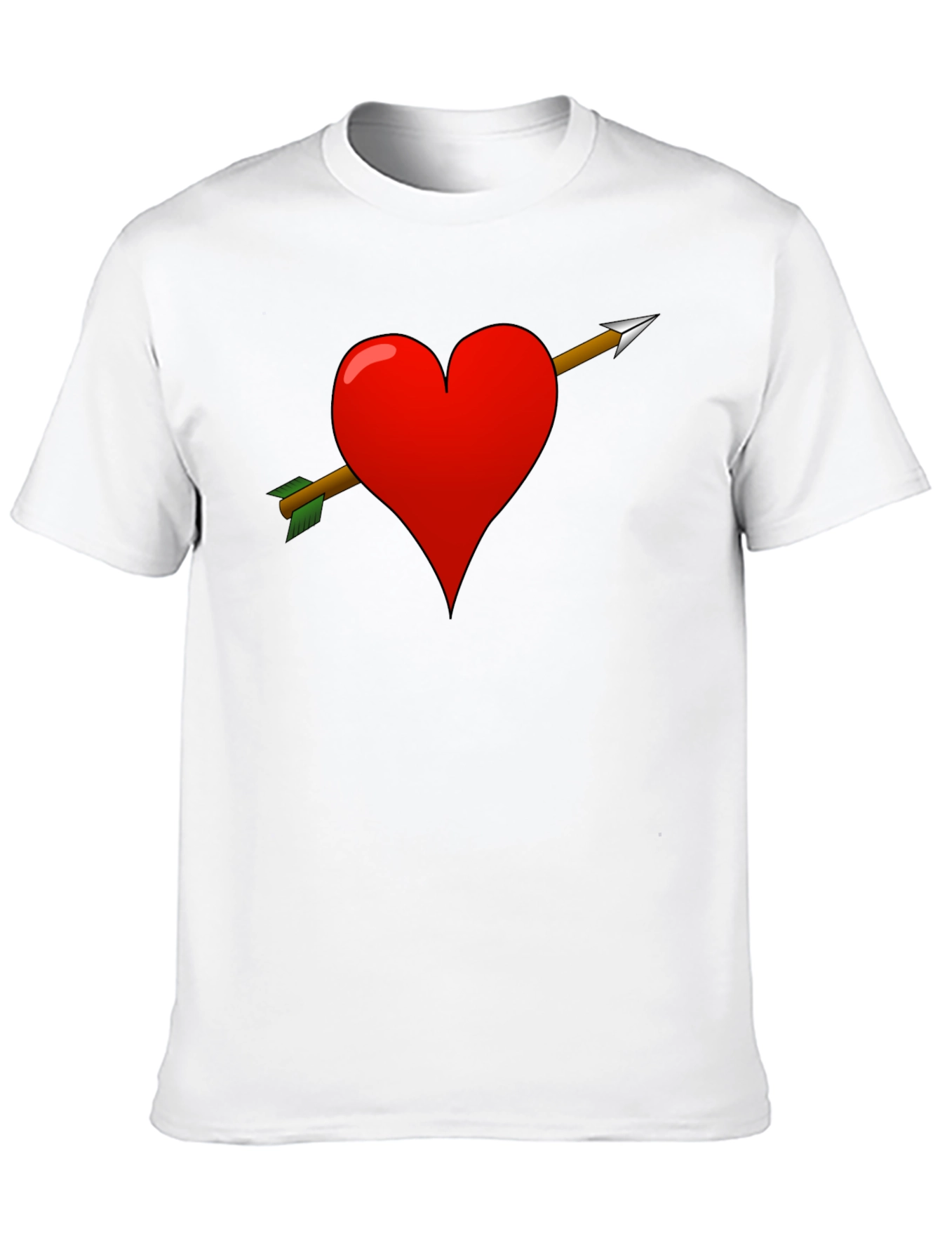 Heart Arrow Graphic T-Shirt - Black Valentines Gift Idea