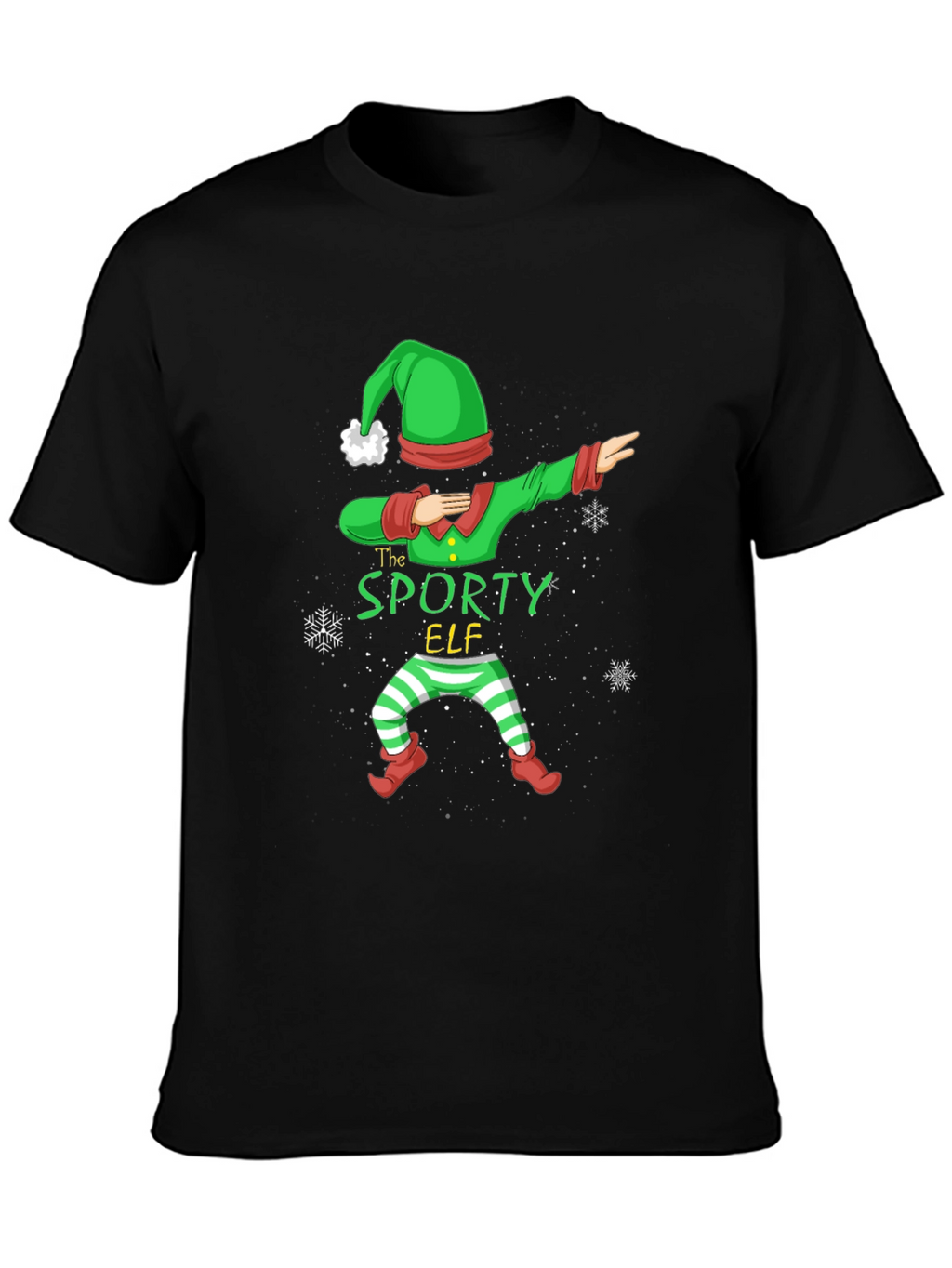 Sporty Elf Dabbing Christmas T-Shirt