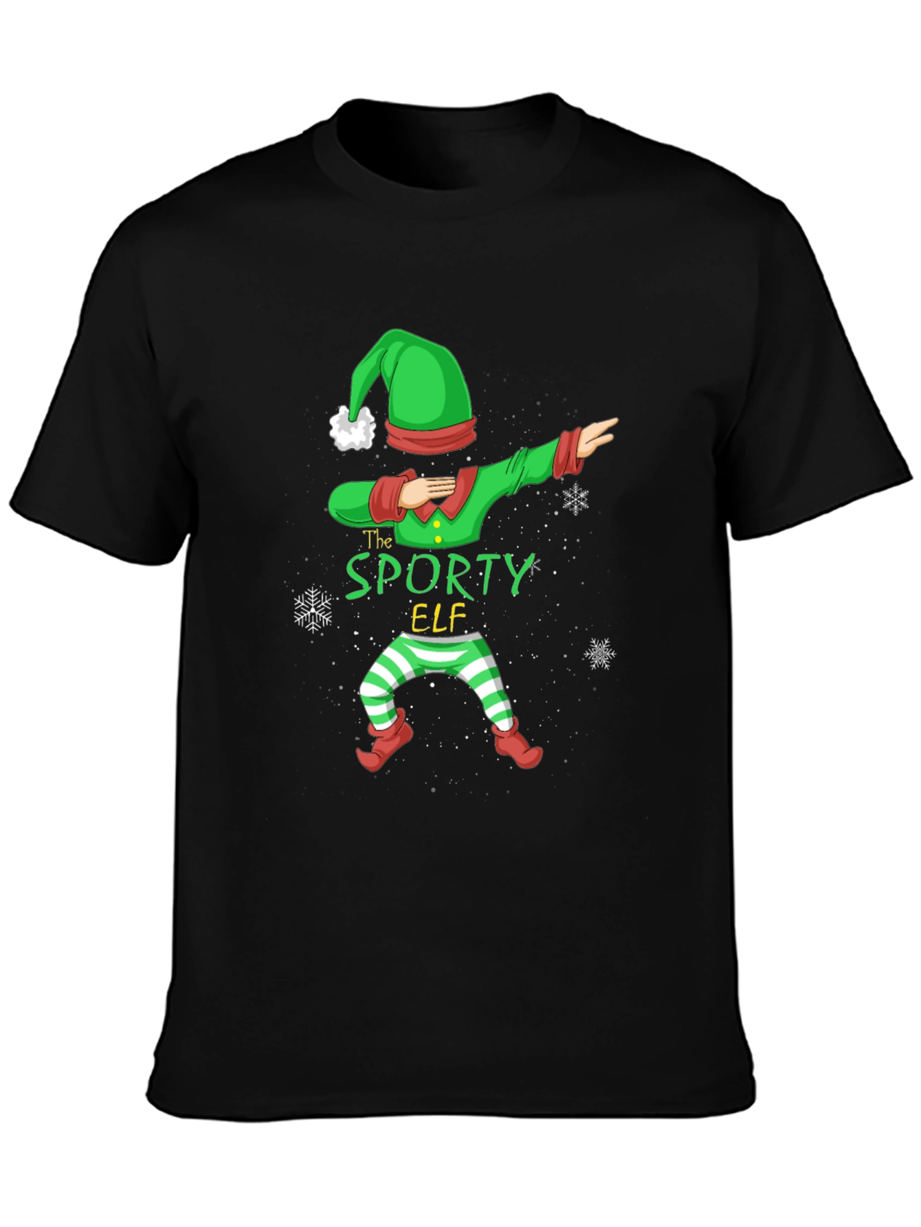 Sporty Elf Dabbing Christmas T-Shirt
