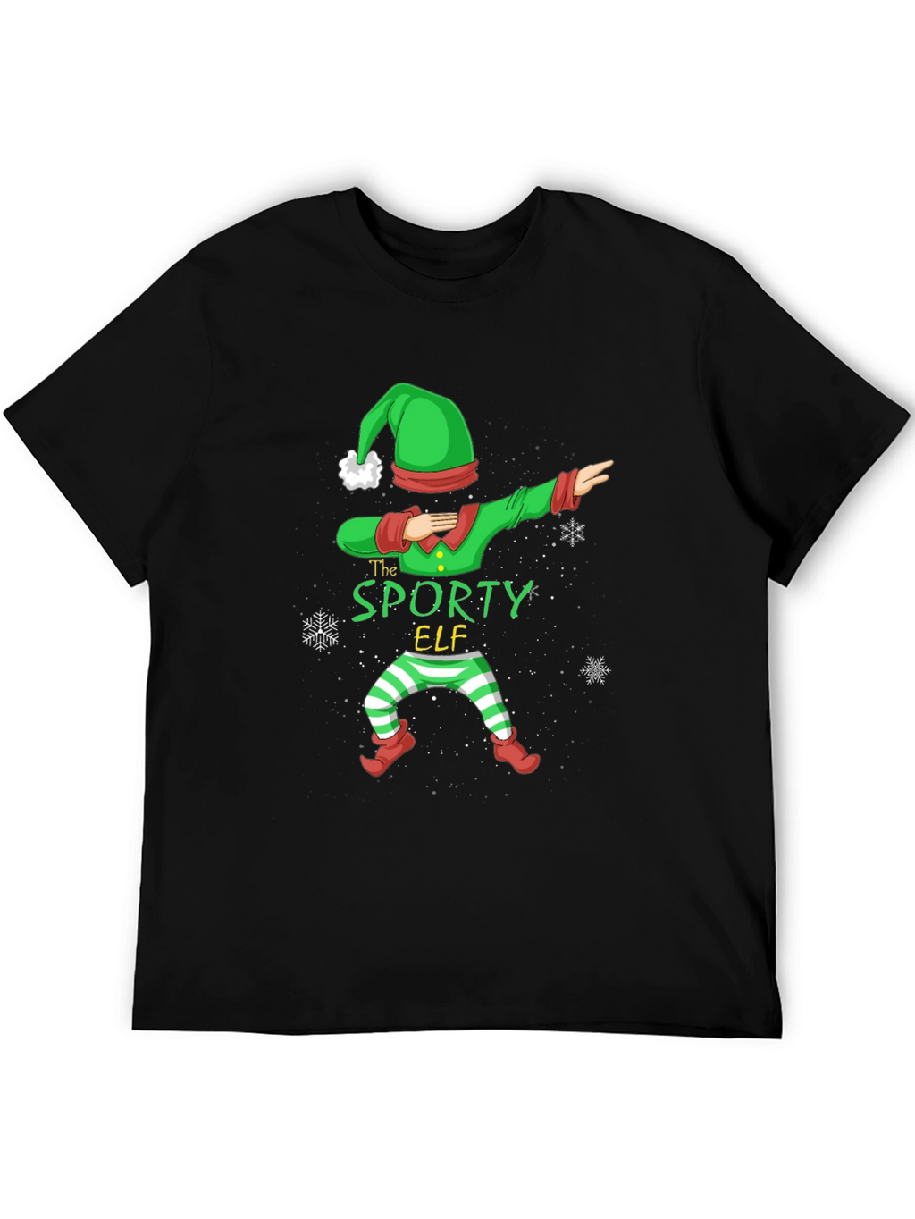 Sporty Elf Dabbing Christmas T-Shirt
