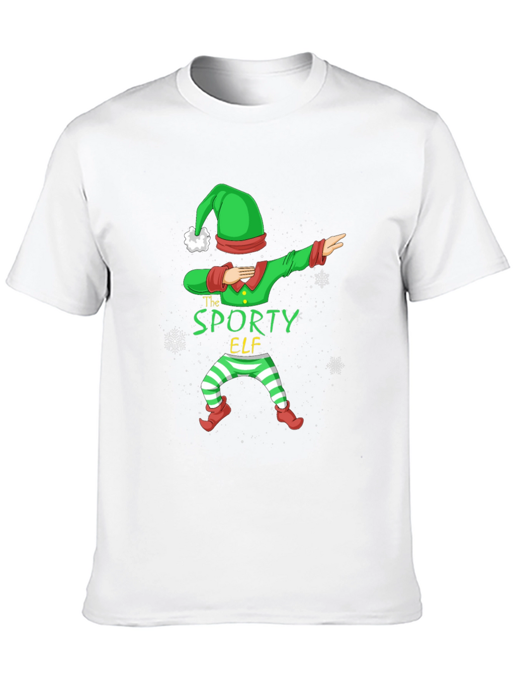 Sporty Elf Dabbing Christmas T-Shirt