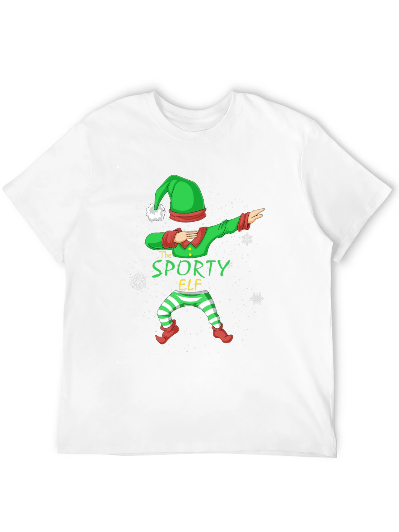 Sporty Elf Dabbing Christmas T-Shirt