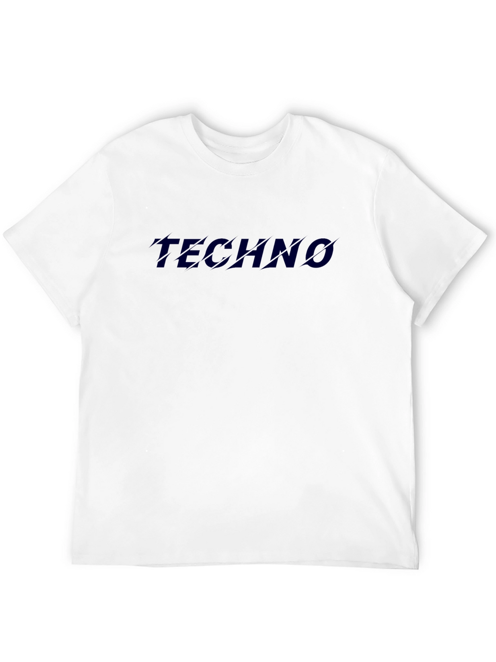 Techno Graphic Print Black T-Shirt
