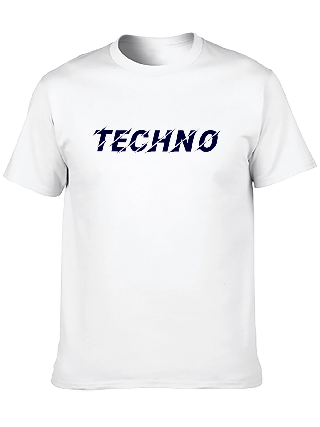 Techno Graphic Print Black T-Shirt