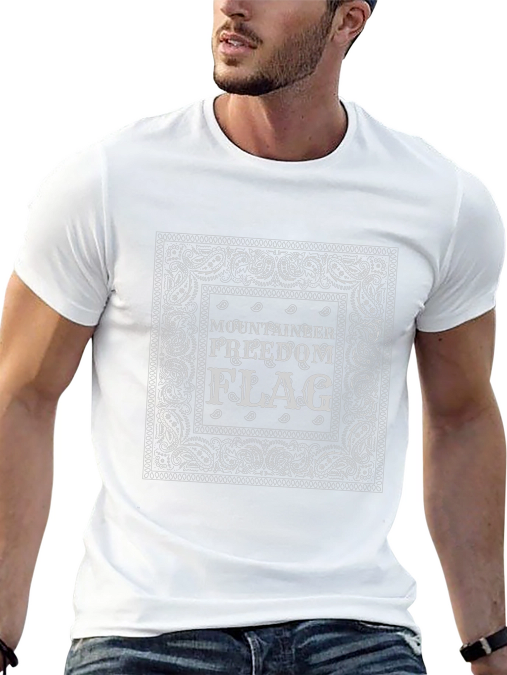 Mountaineer Freedom Flag Bandana T-Shirt