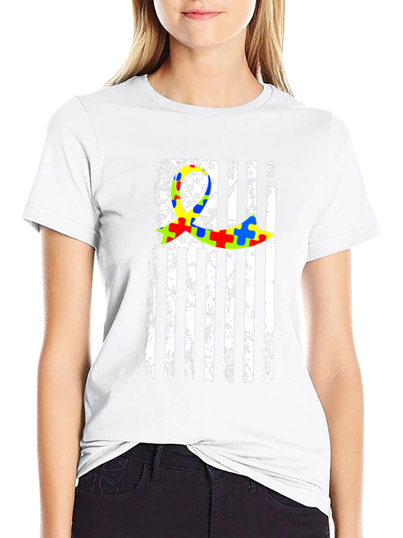 Autism Awareness Flag Graphic T-Shirt