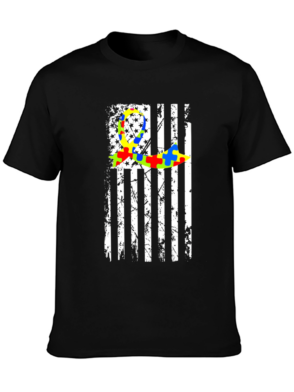 Autism Awareness Flag Graphic T-Shirt