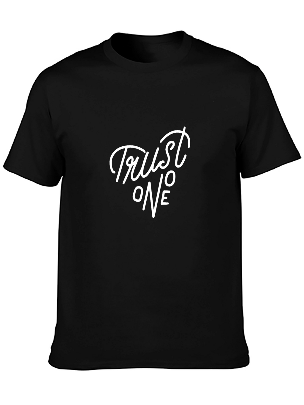 Trust One Graphic Tee - Black Cotton Comfort