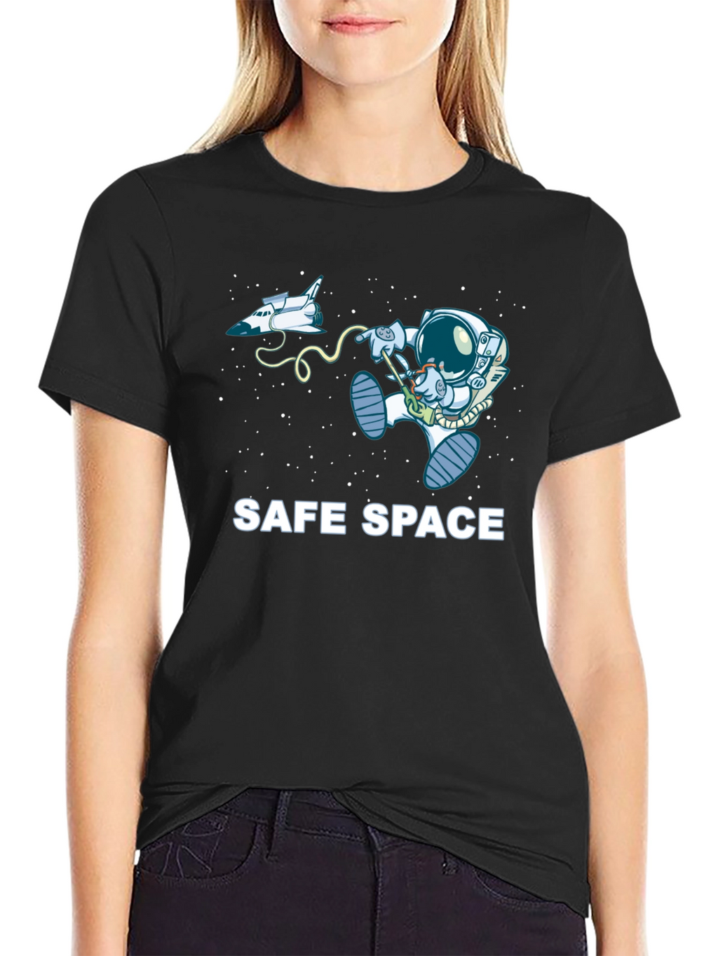 Safe Space Astronaut T-Shirt - Funny Outer Space Tee