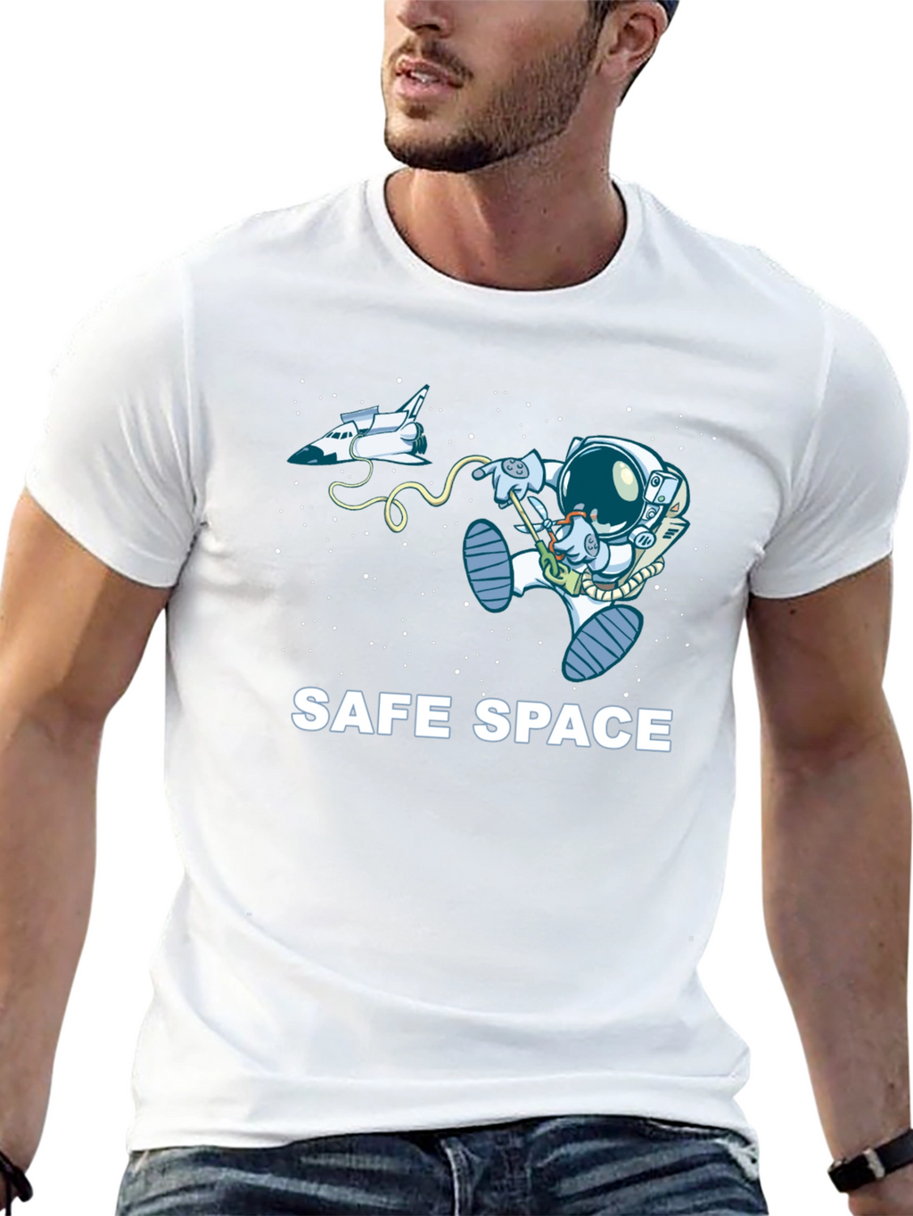 Safe Space Astronaut T-Shirt - Funny Outer Space Tee