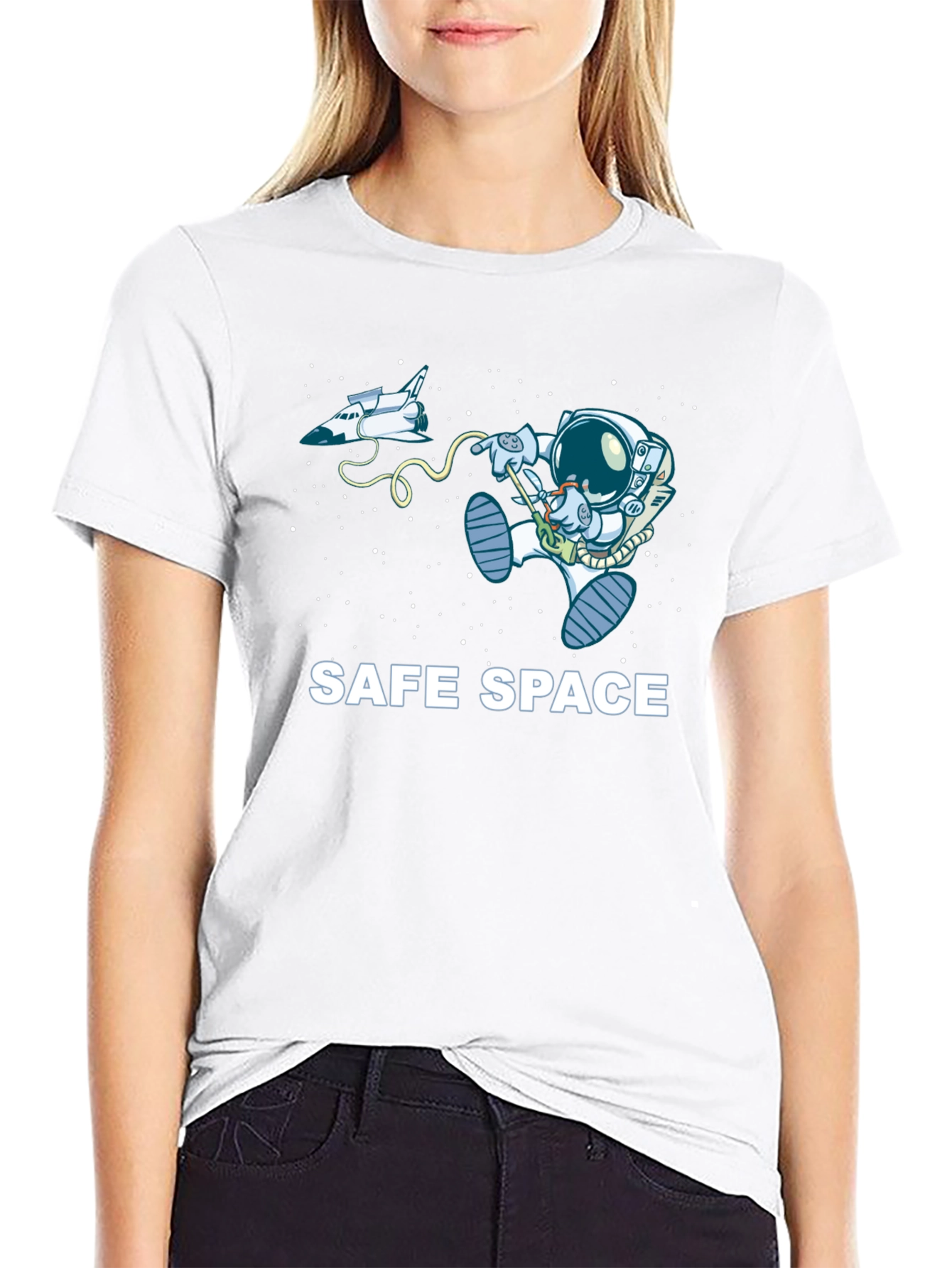 Safe Space Astronaut T-Shirt - Funny Outer Space Tee