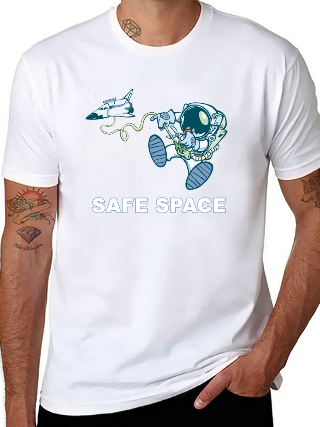 Safe Space Astronaut T-Shirt - Funny Outer Space Tee