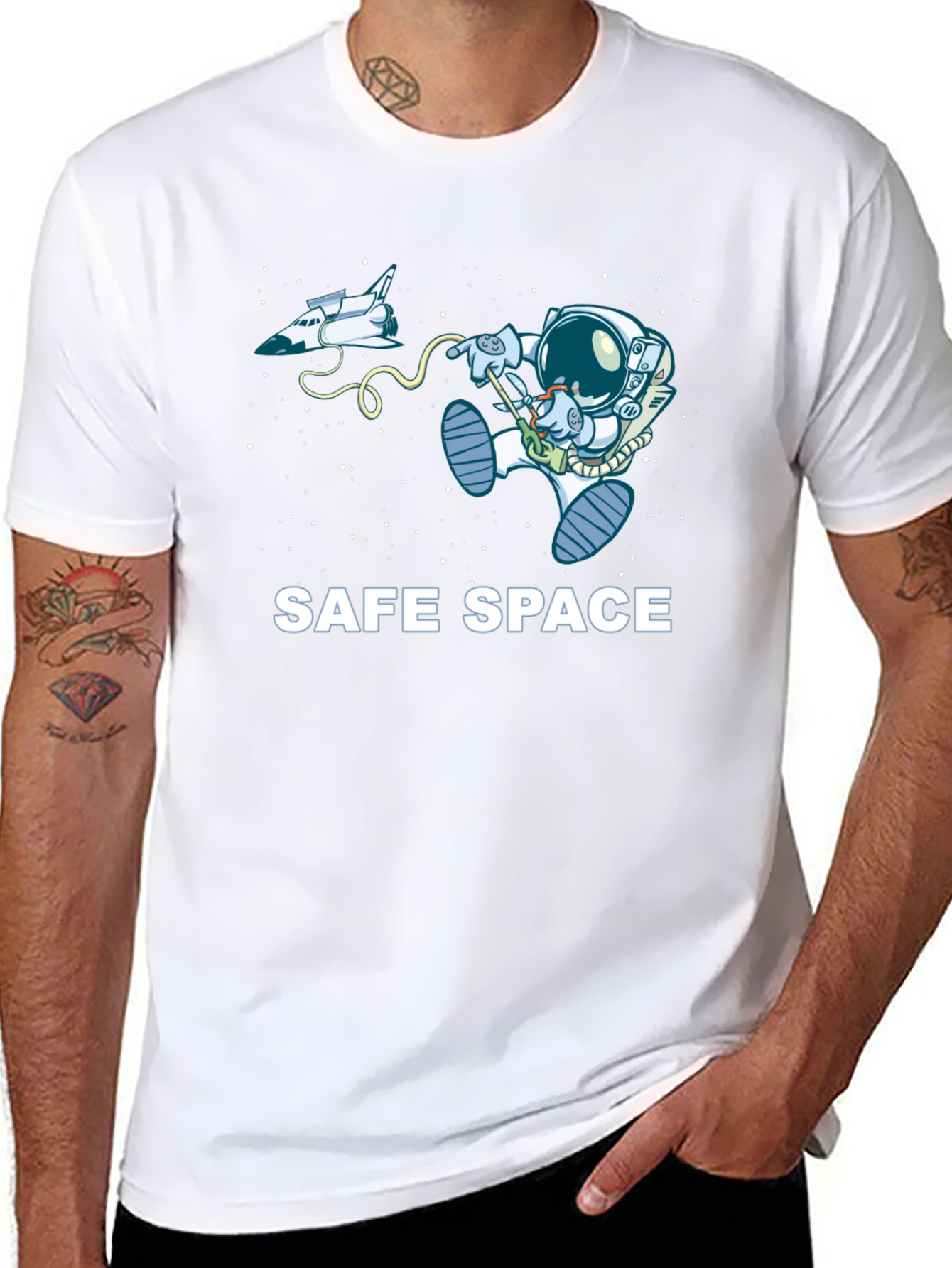 Safe Space Astronaut T-Shirt - Funny Outer Space Tee
