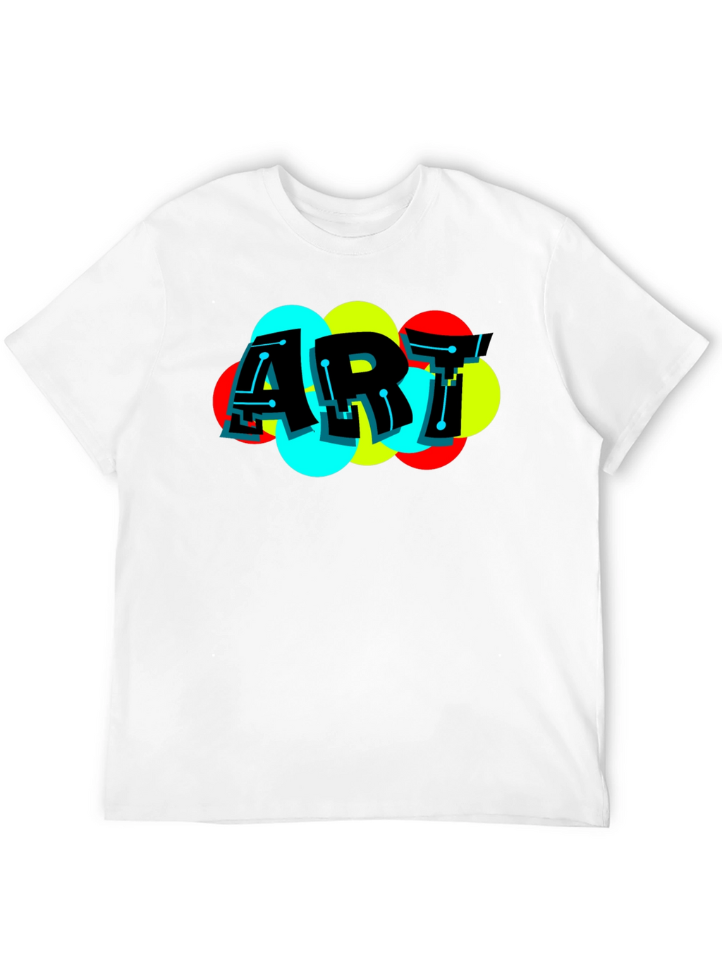 Modern Art Graphic Black T-Shirt