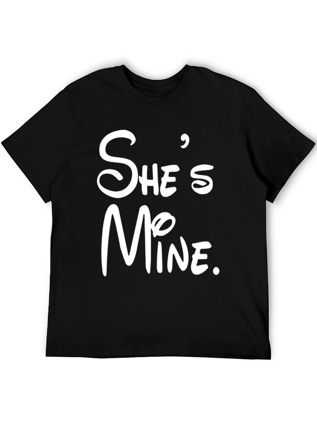 Shes Mine Black T-Shirt - Couples Matching Tee