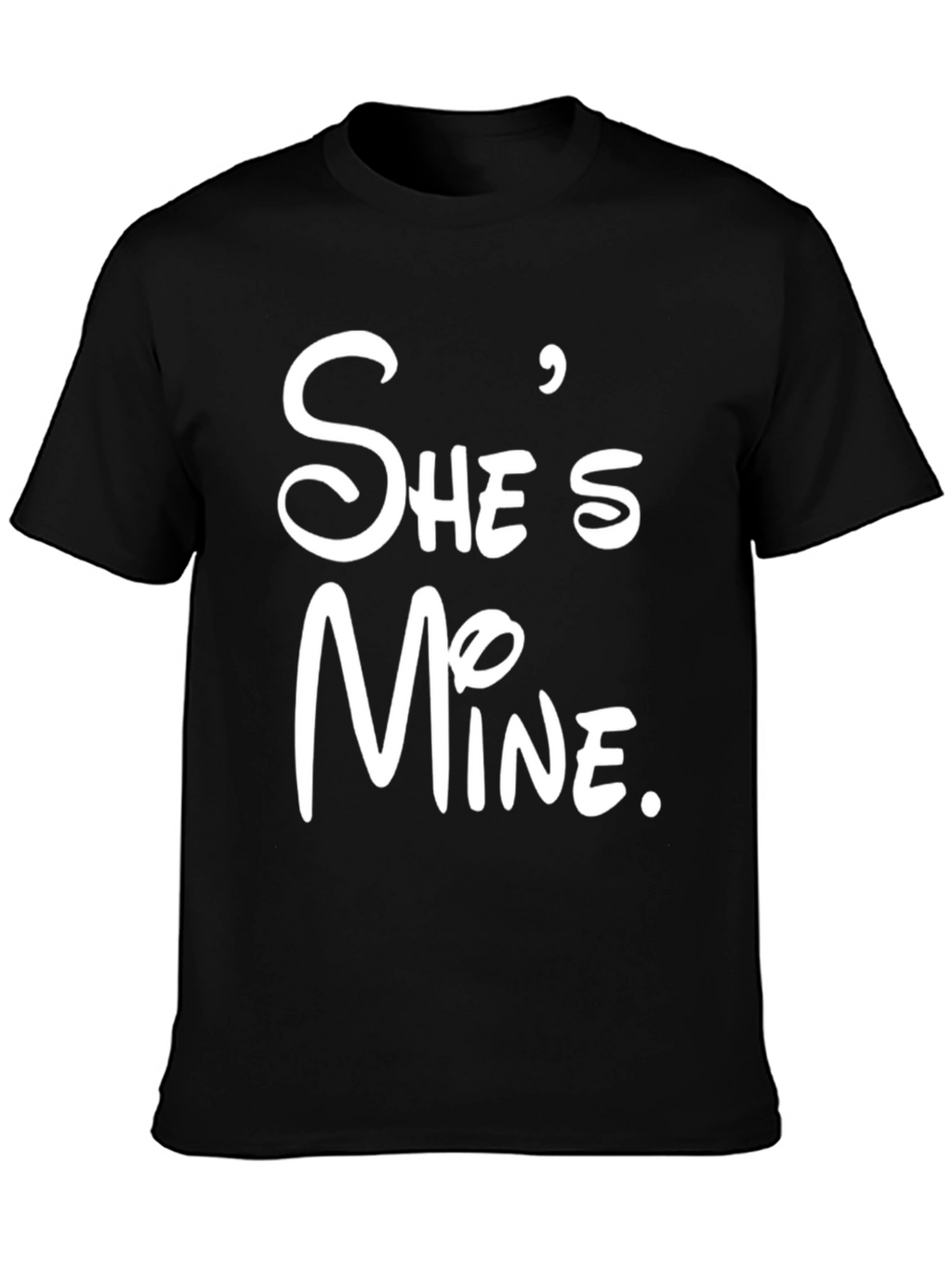 Shes Mine Black T-Shirt - Couples Matching Tee