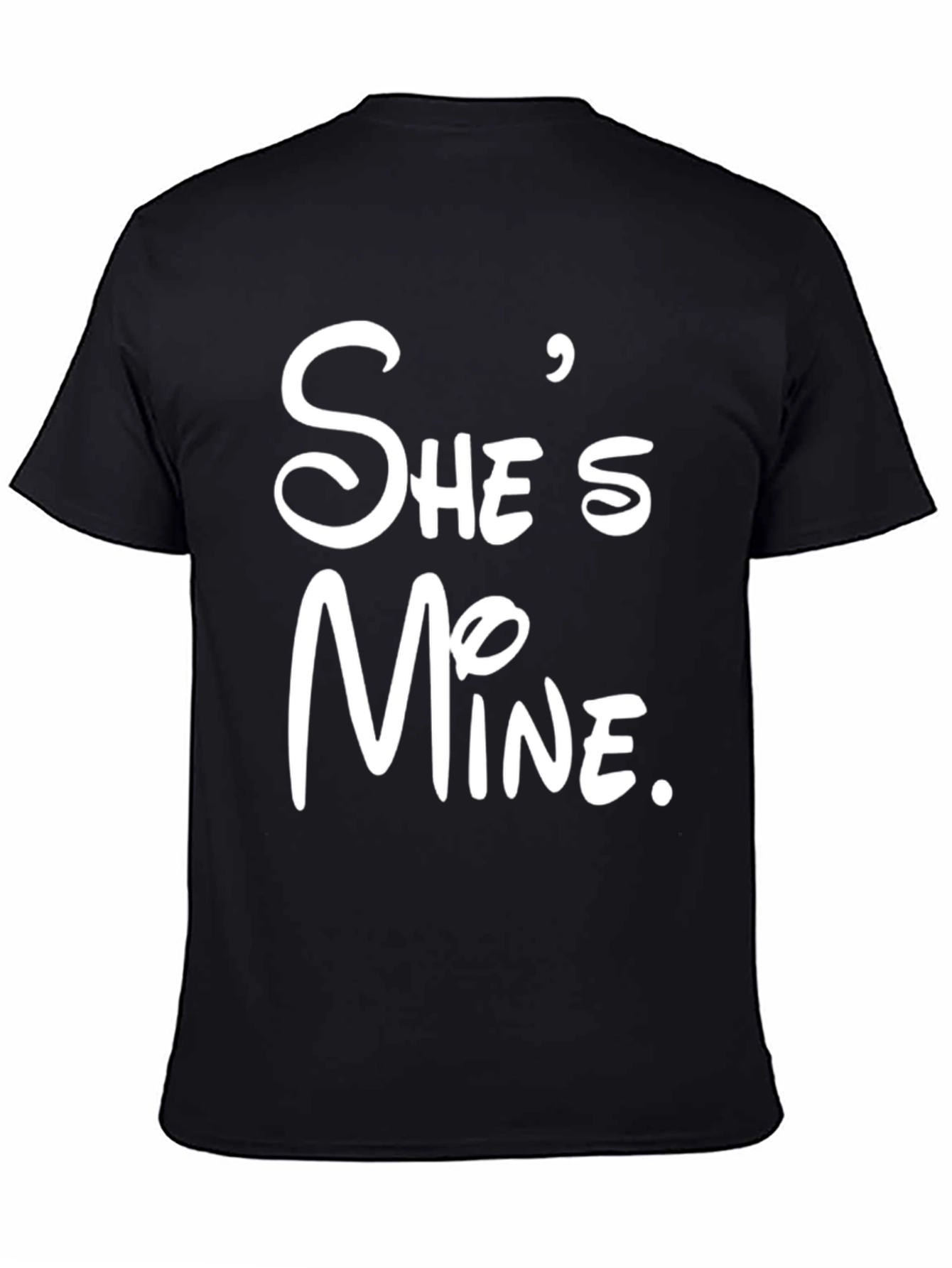 Shes Mine Black T-Shirt - Couples Matching Tee