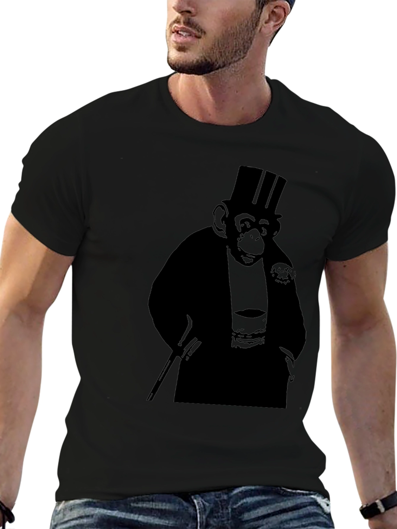 Gentleman Monkey T-Shirt - Black