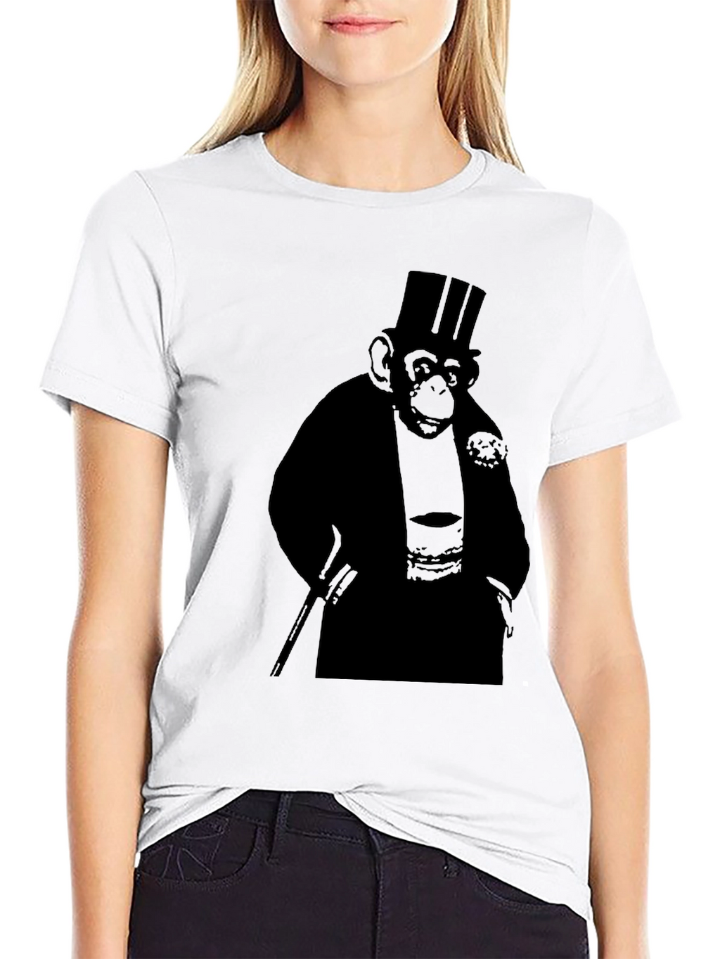 Gentleman Monkey T-Shirt - Black