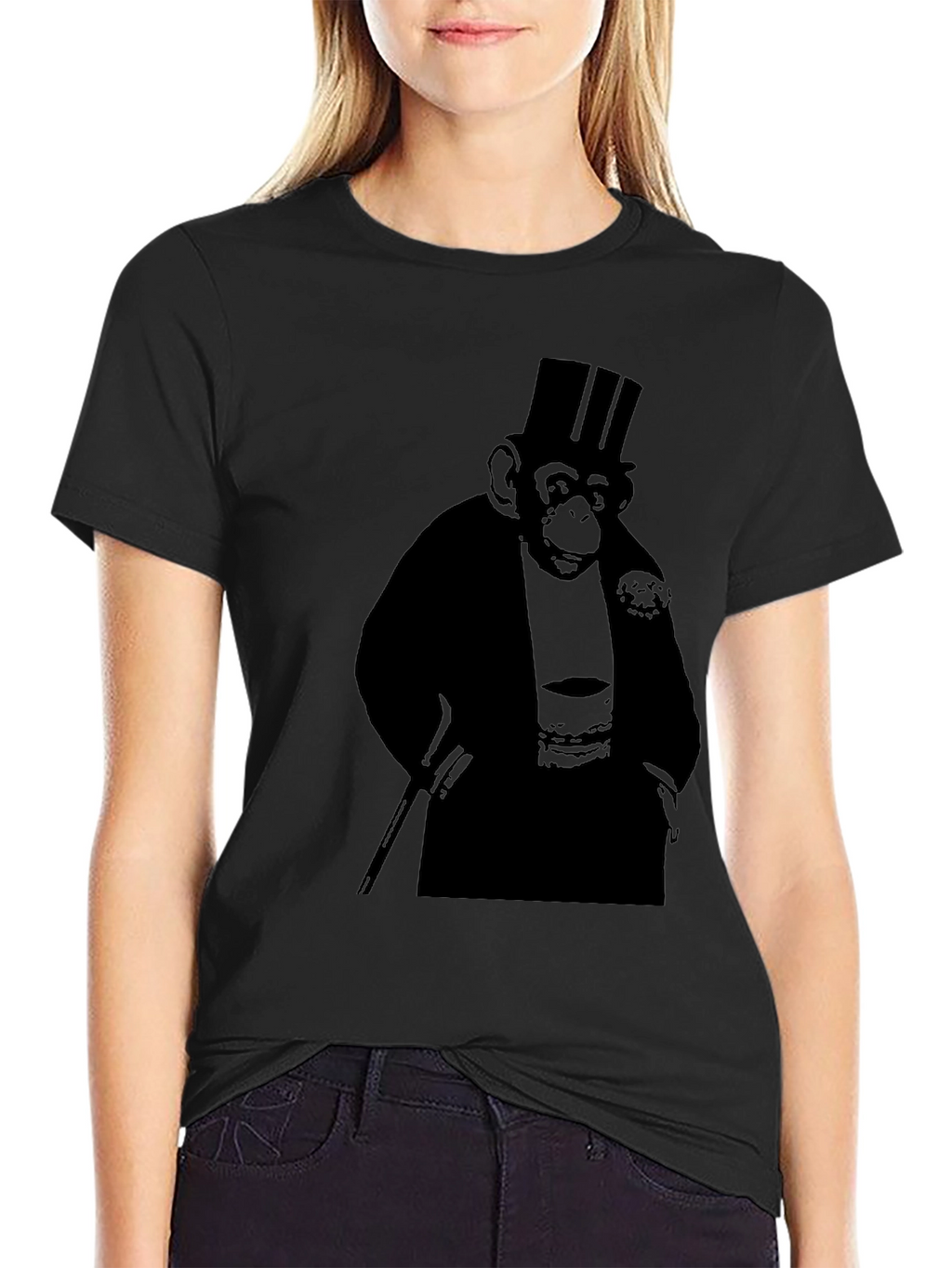 Gentleman Monkey T-Shirt - Black