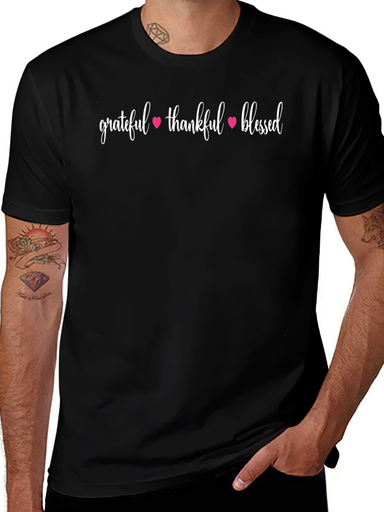 Grateful Thankful Blessed Graphic T-Shirt