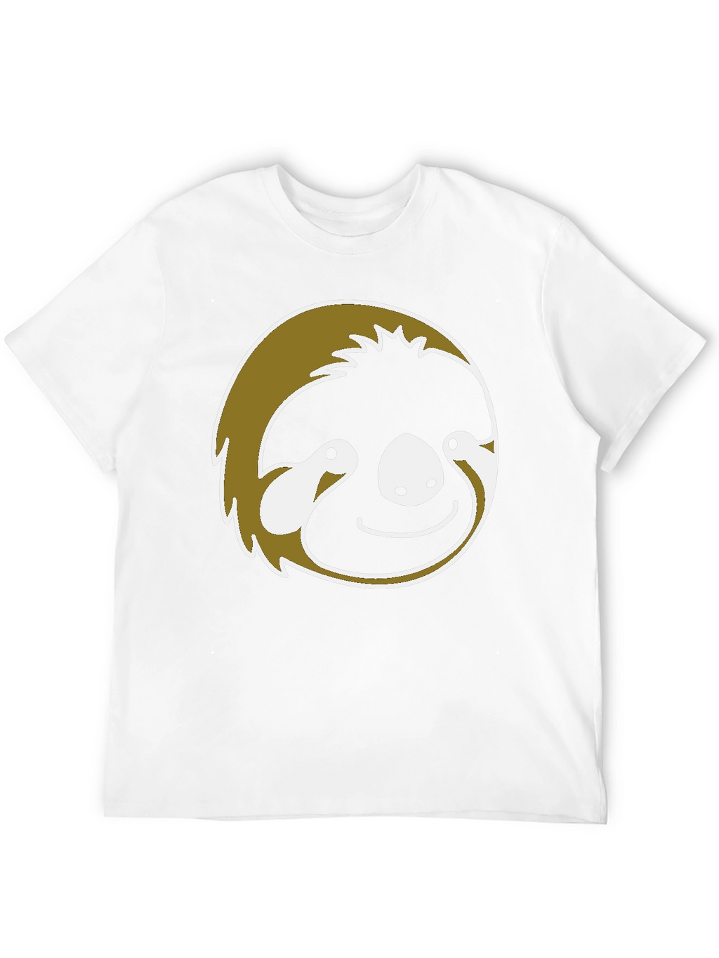 Sloth Face Graphic T-Shirt - Black