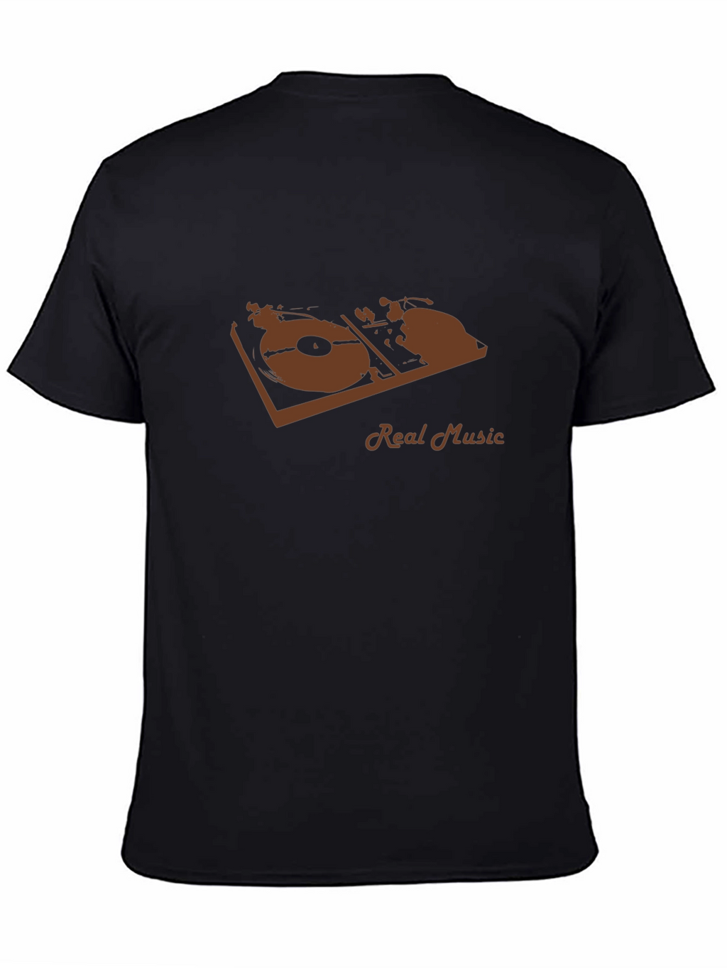 Real Music Graphic Tee - Black Casual T-Shirt