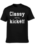 Classy Until Kickoff Black T-Shirt
