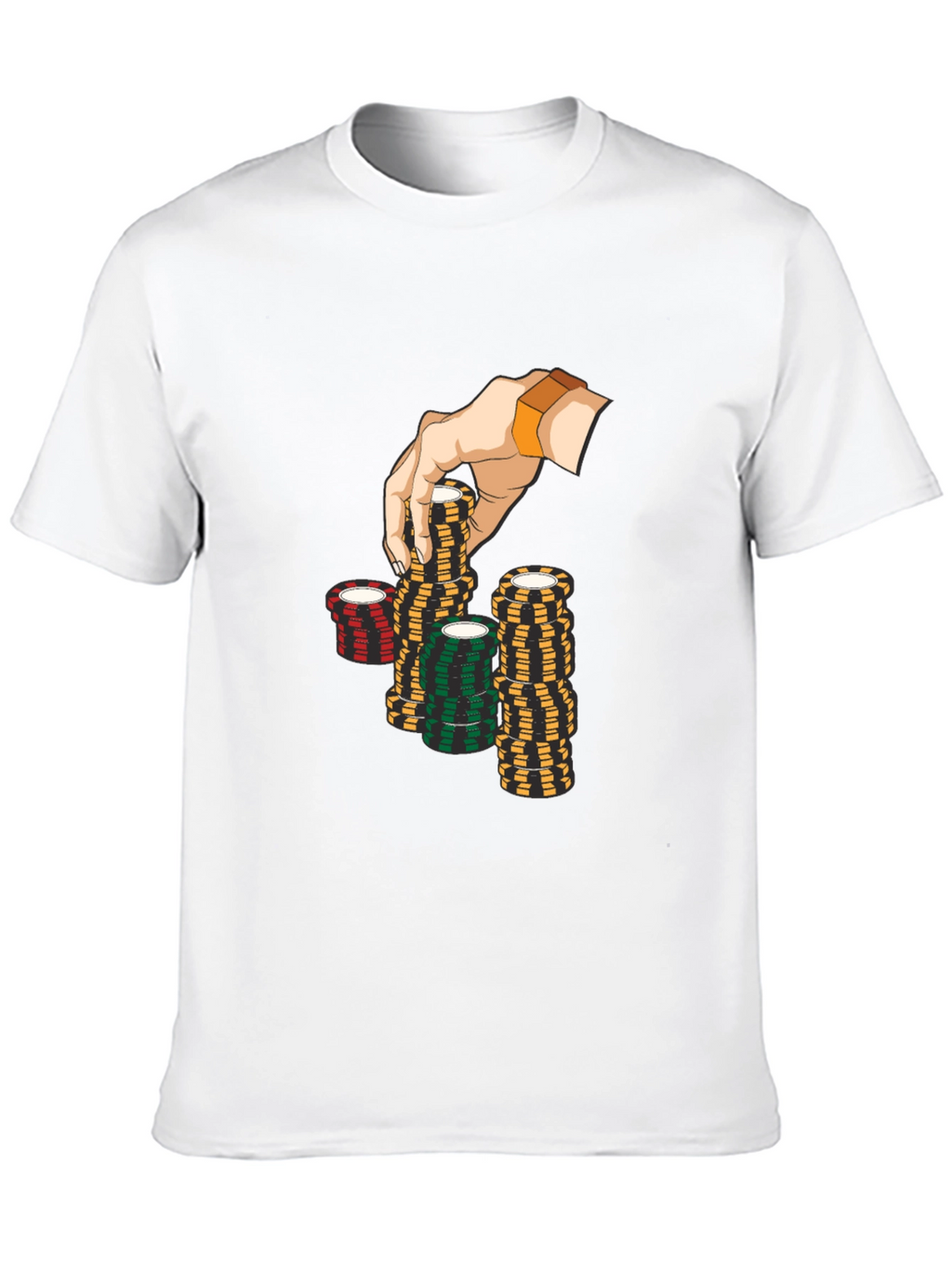Poker Chip Graphic Black T-Shirt