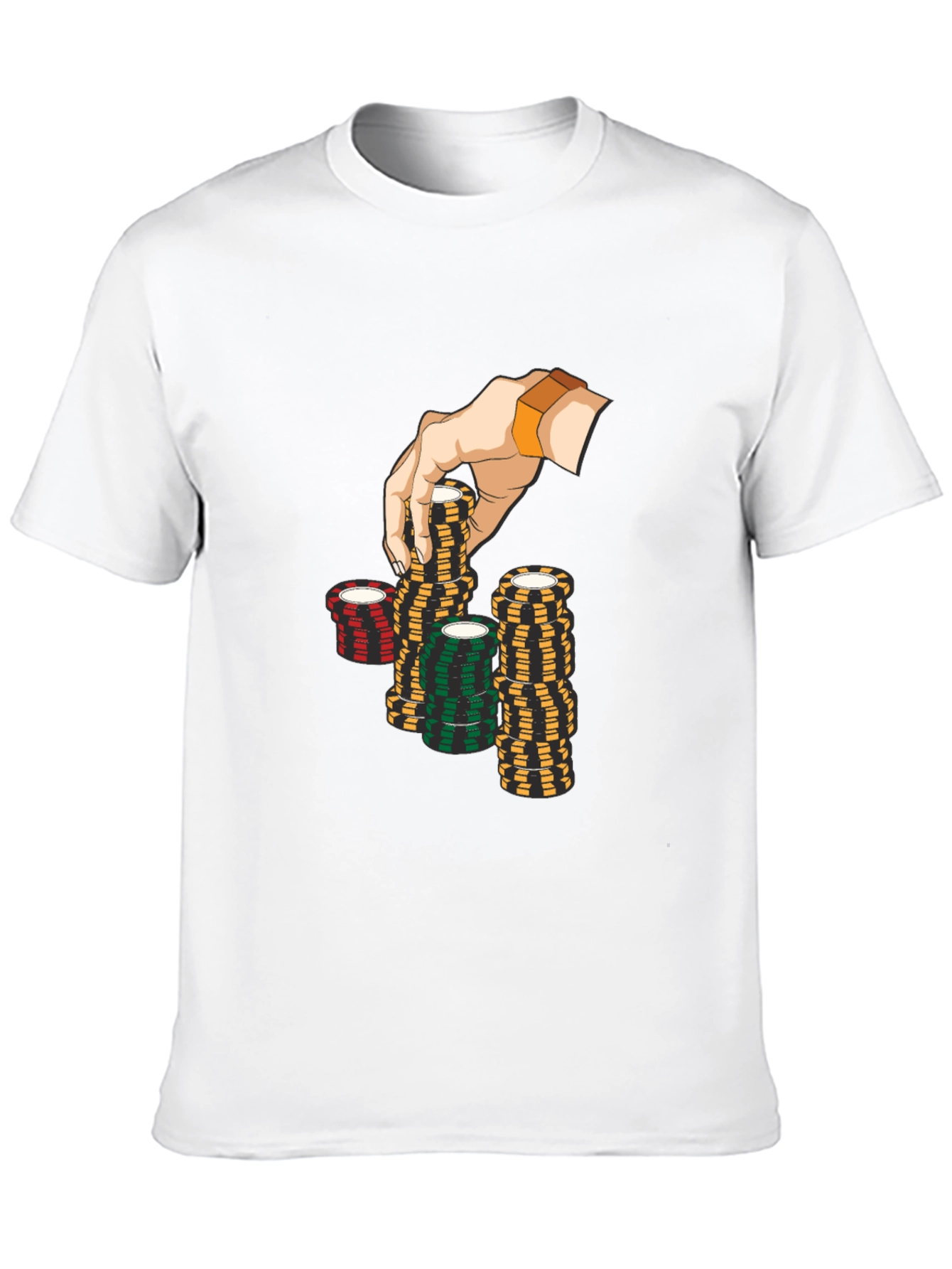 Poker Chip Graphic Black T-Shirt