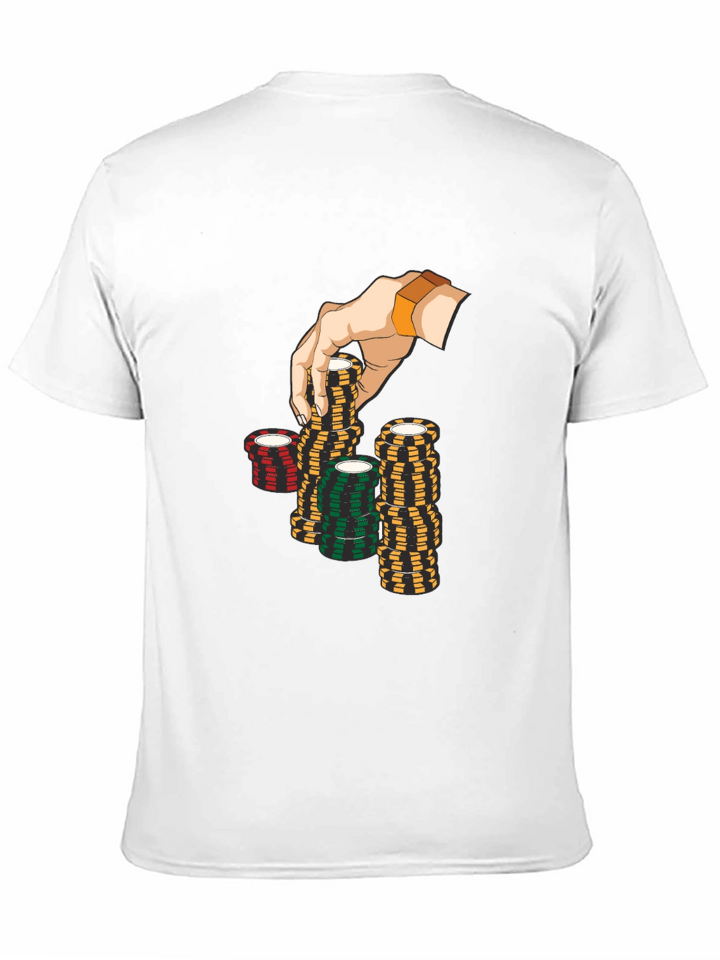 Poker Chip Graphic Black T-Shirt