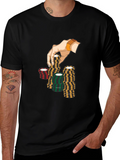 Poker Chip Graphic Black T-Shirt
