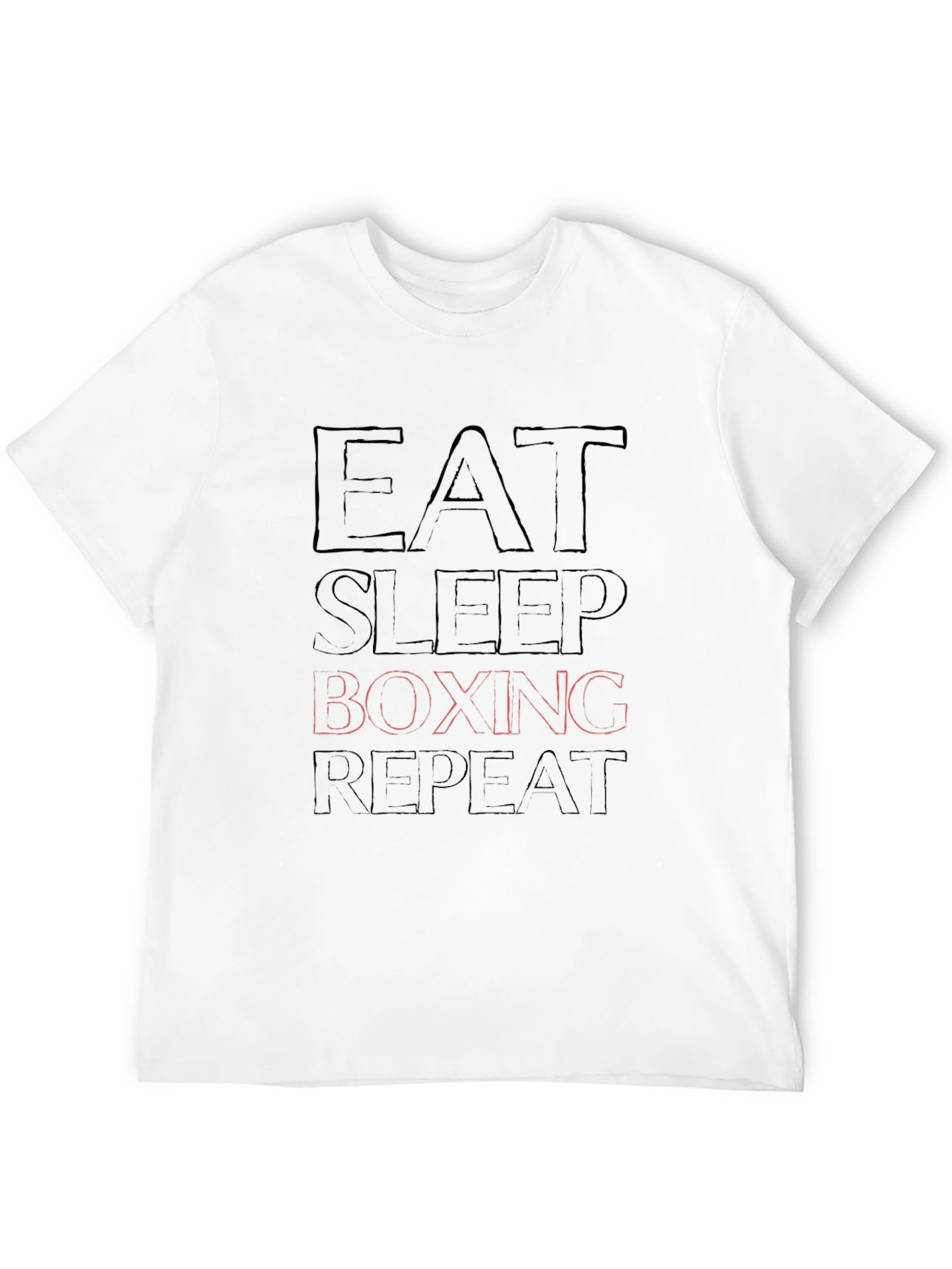 Eat Sleep Boxing Repeat Black T-Shirt