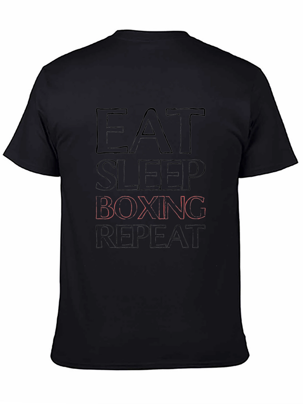 Eat Sleep Boxing Repeat Black T-Shirt
