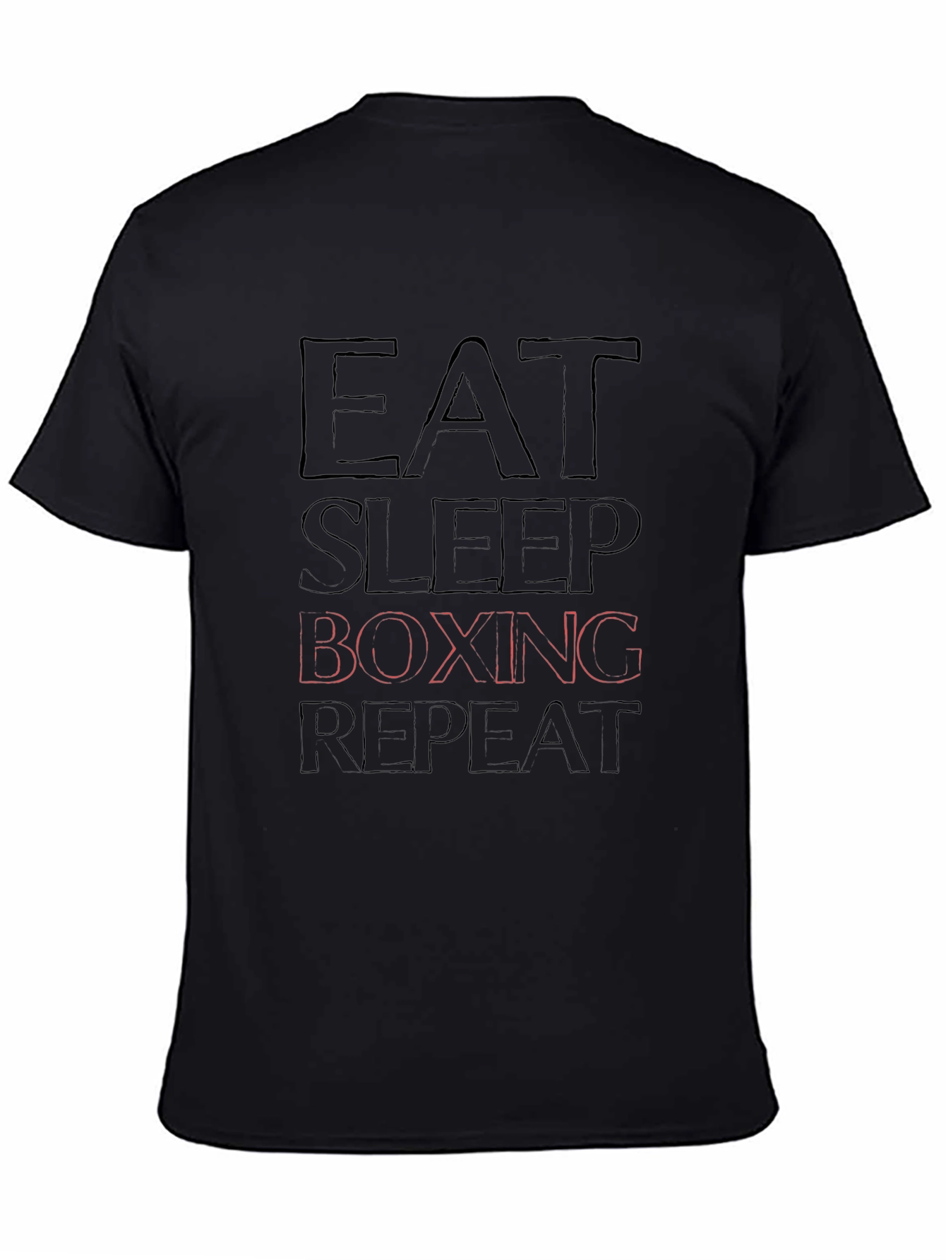 Eat Sleep Boxing Repeat Black T-Shirt