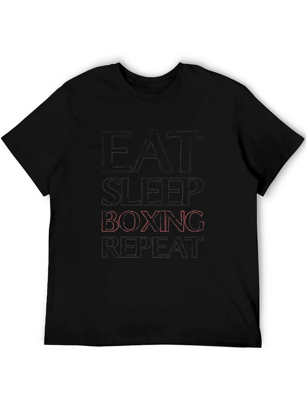 Eat Sleep Boxing Repeat Black T-Shirt