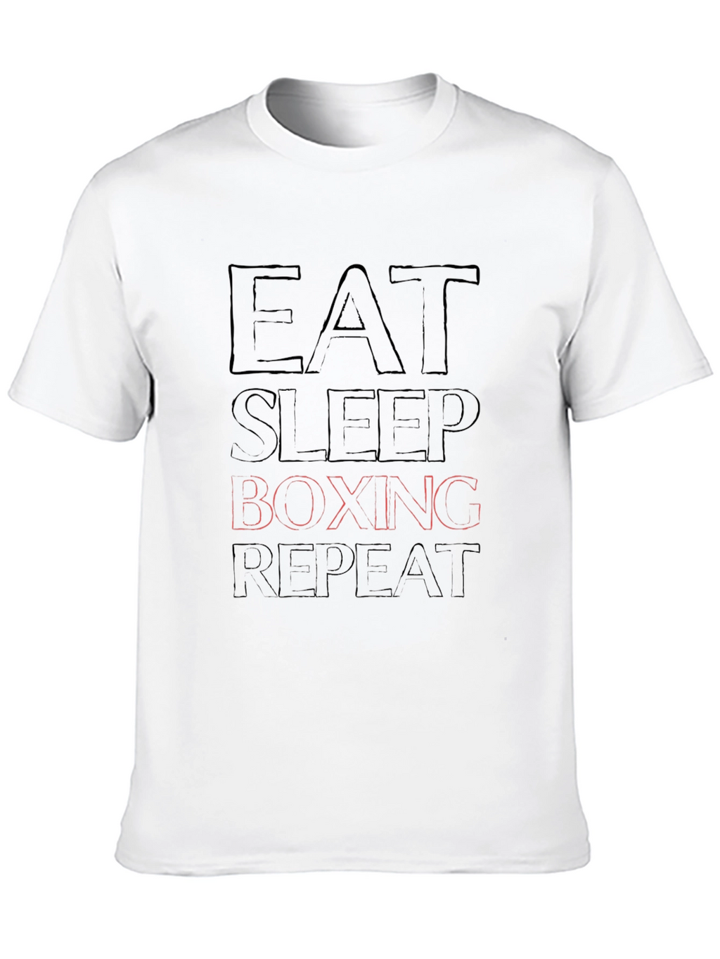 Eat Sleep Boxing Repeat Black T-Shirt
