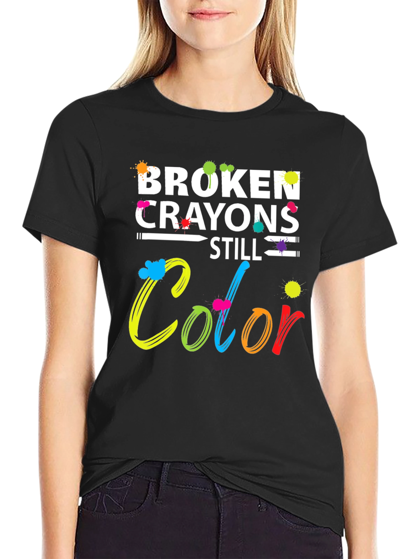 Broken Crayons Still Color Graphic Tee