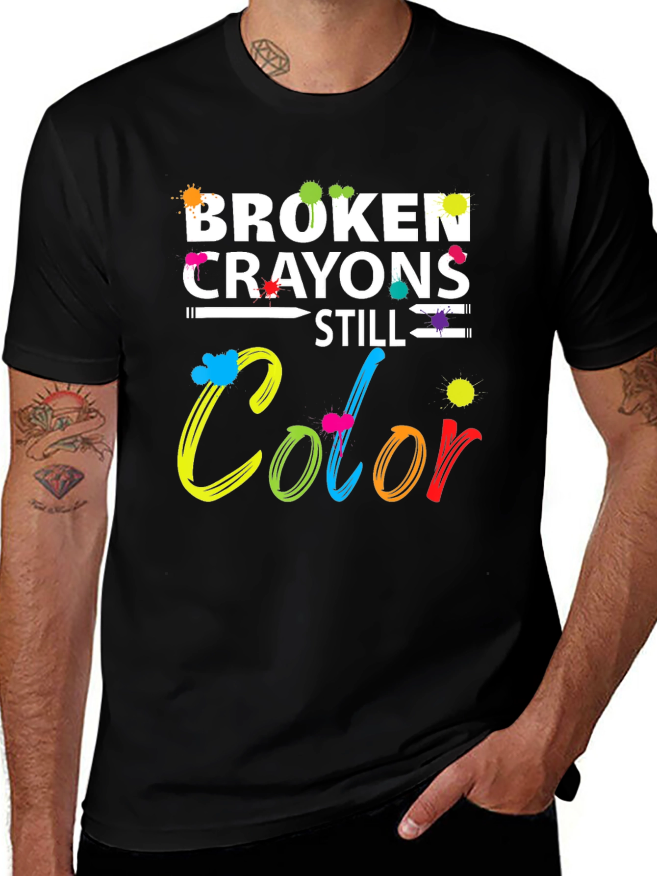 Broken Crayons Still Color Graphic Tee
