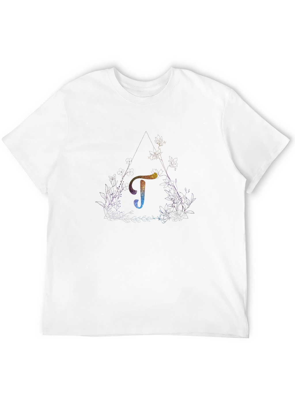 Cosmic Letter T Graphic Tee - Unisex Black T-Shirt