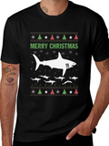 Merry Chrismas Shark Holiday T-Shirt