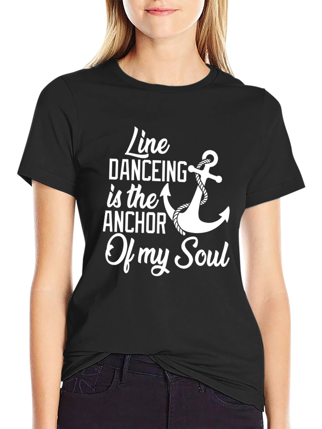 Line Dancing Anchor T-Shirt - Soulful Design