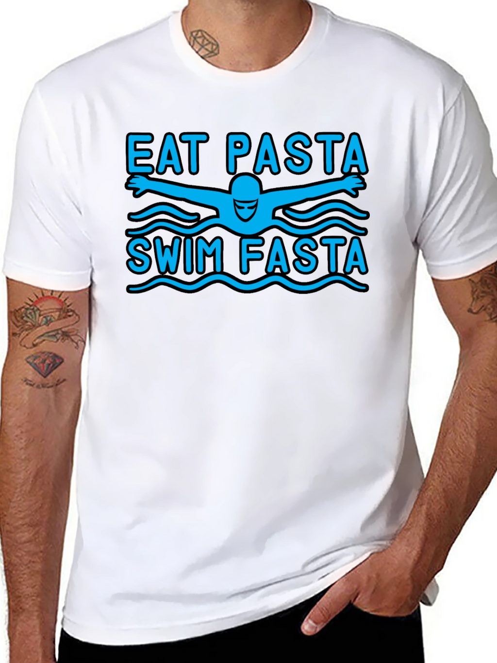 Eat Pasta Swim Fasta Graphic T-Shirt