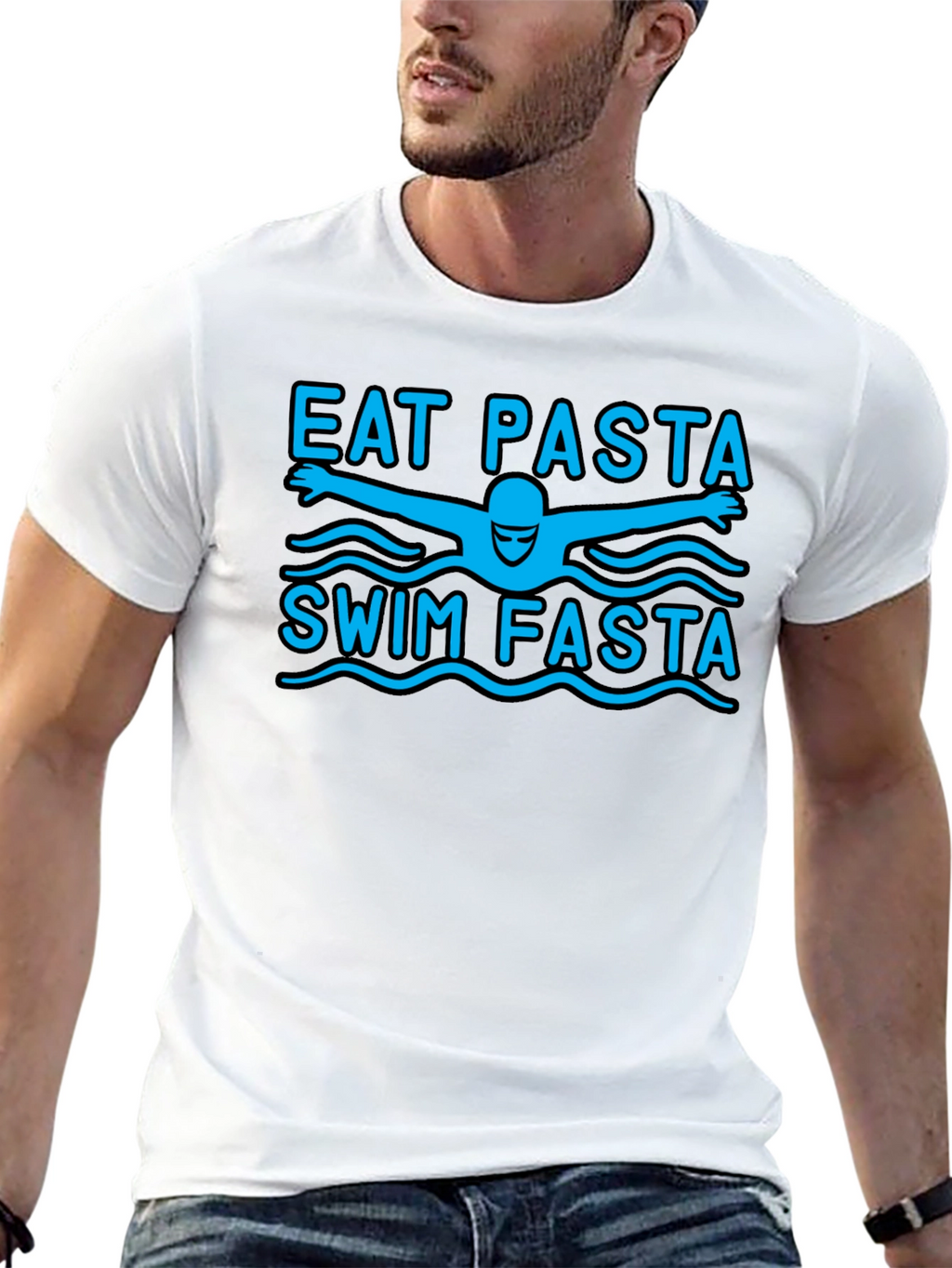 Eat Pasta Swim Fasta Graphic T-Shirt