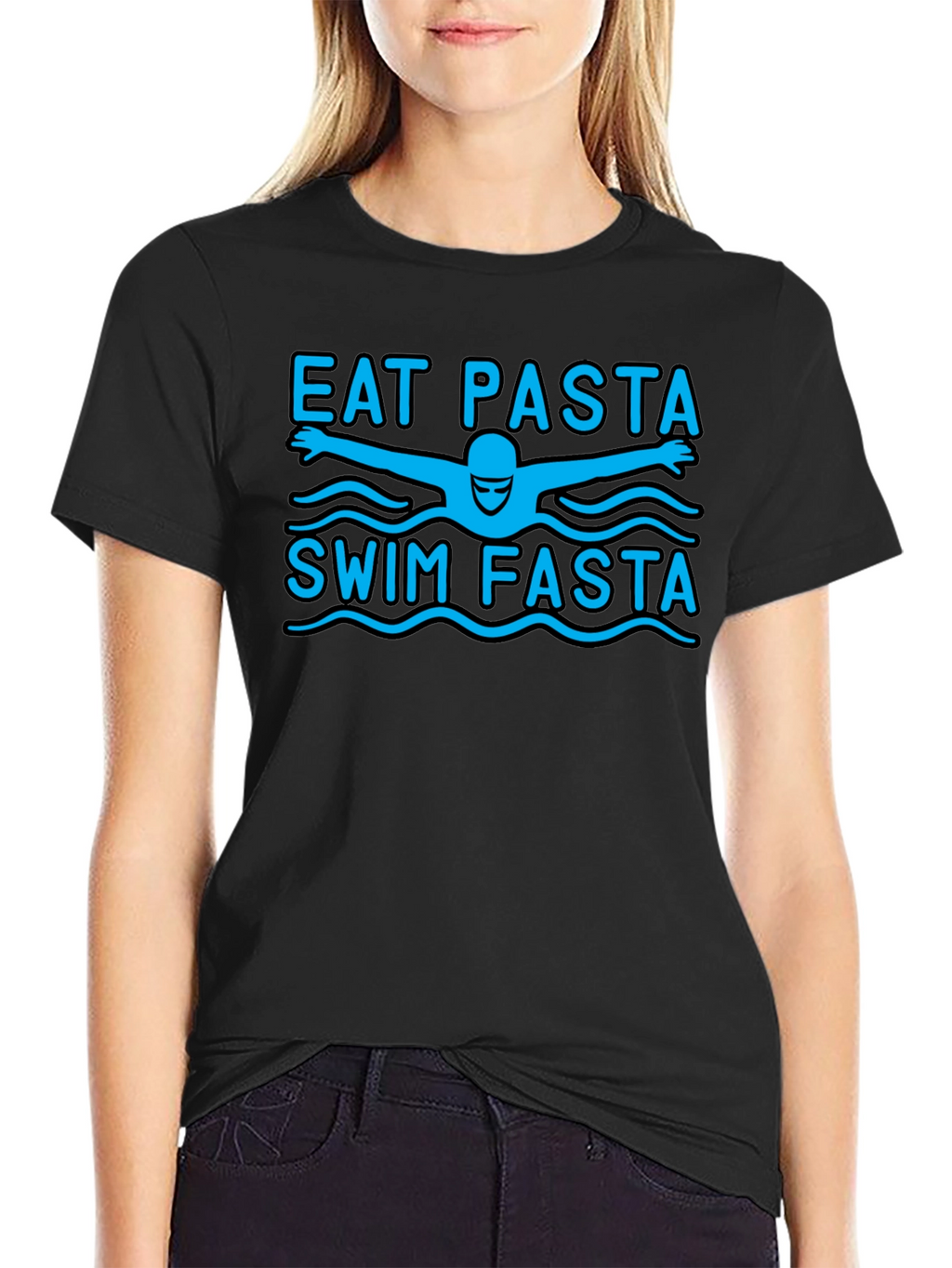 Eat Pasta Swim Fasta Graphic T-Shirt