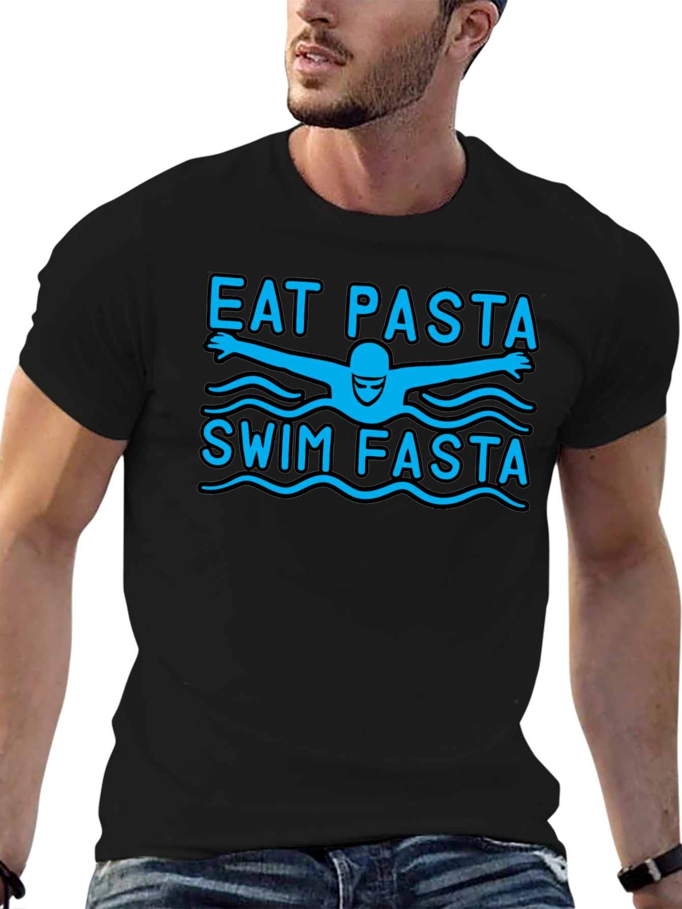 Eat Pasta Swim Fasta Graphic T-Shirt