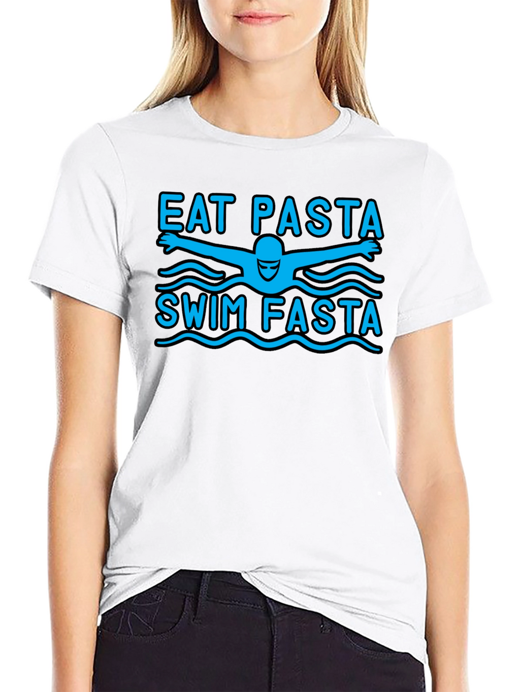 Eat Pasta Swim Fasta Graphic T-Shirt