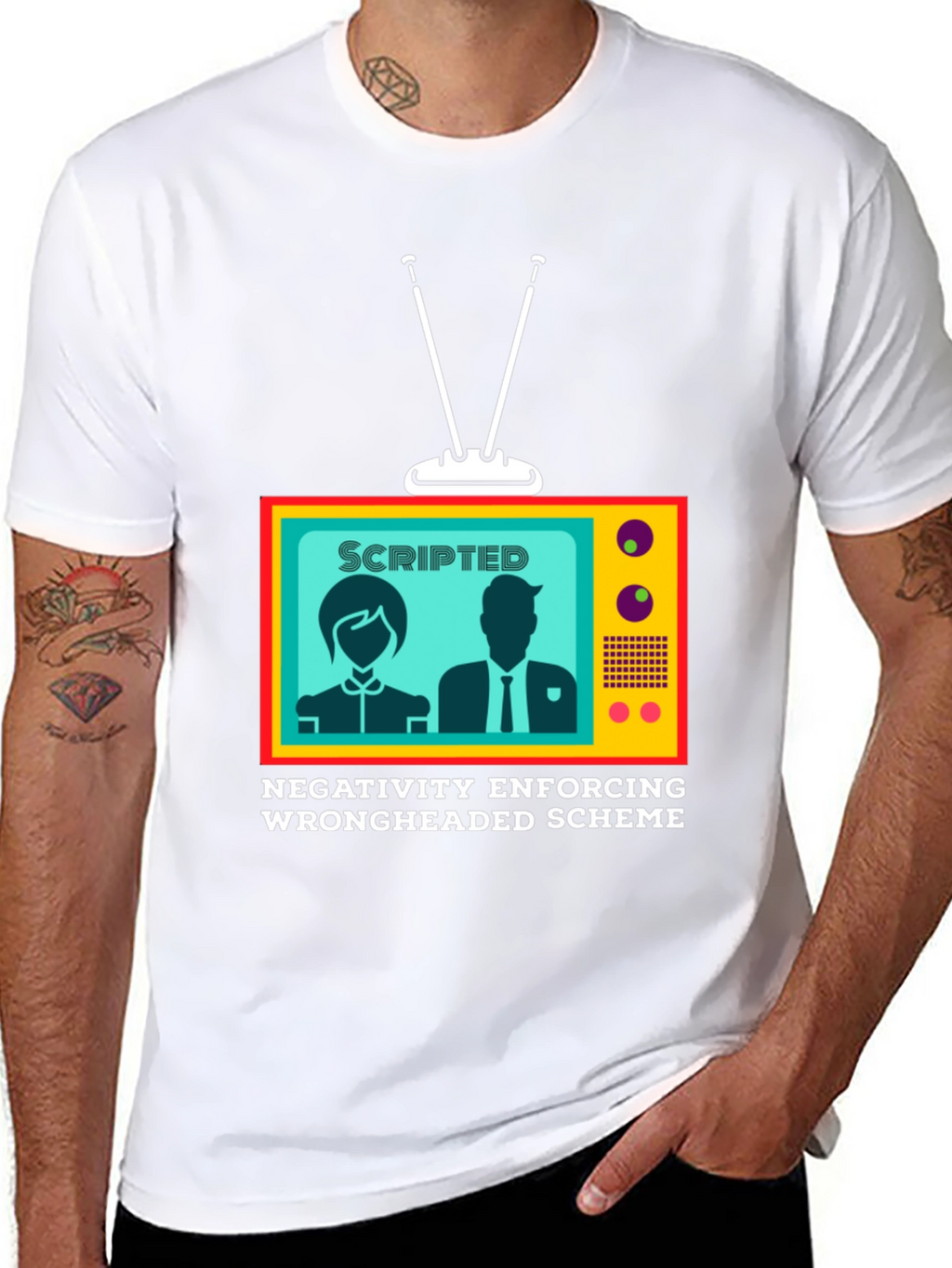 Scripted Negativity T-Shirt: Conspiracy Theory Tee