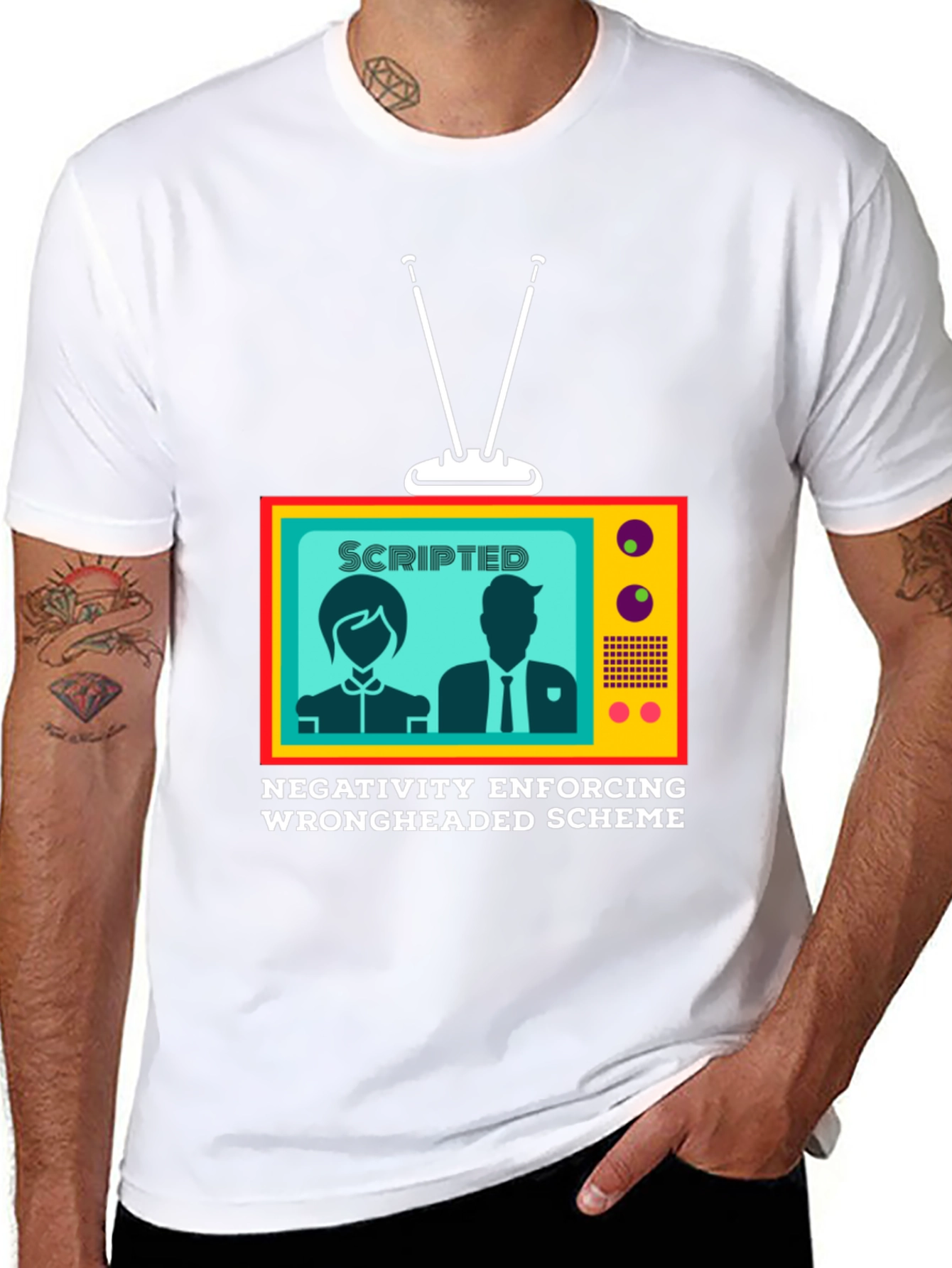 Scripted Negativity T-Shirt: Conspiracy Theory Tee